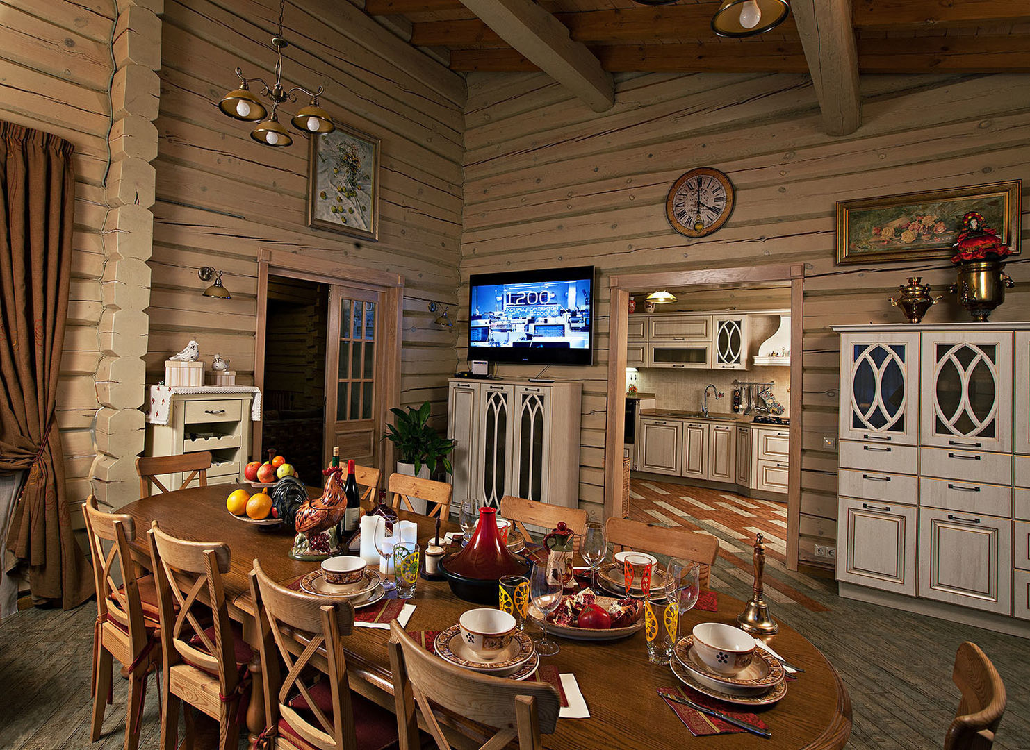 Дом, Николай Карачев Николай Карачев Rustic style dining room