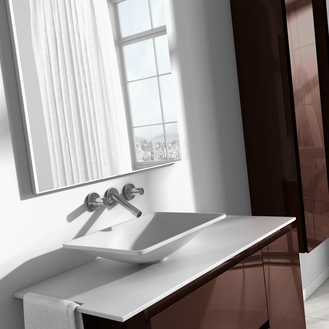 Lavabos y encimeras, BATH BATH Phòng tắm phong cách tối giản Sinks