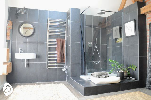 Espace douche , idée ô logis idée ô logis Baños de estilo minimalista