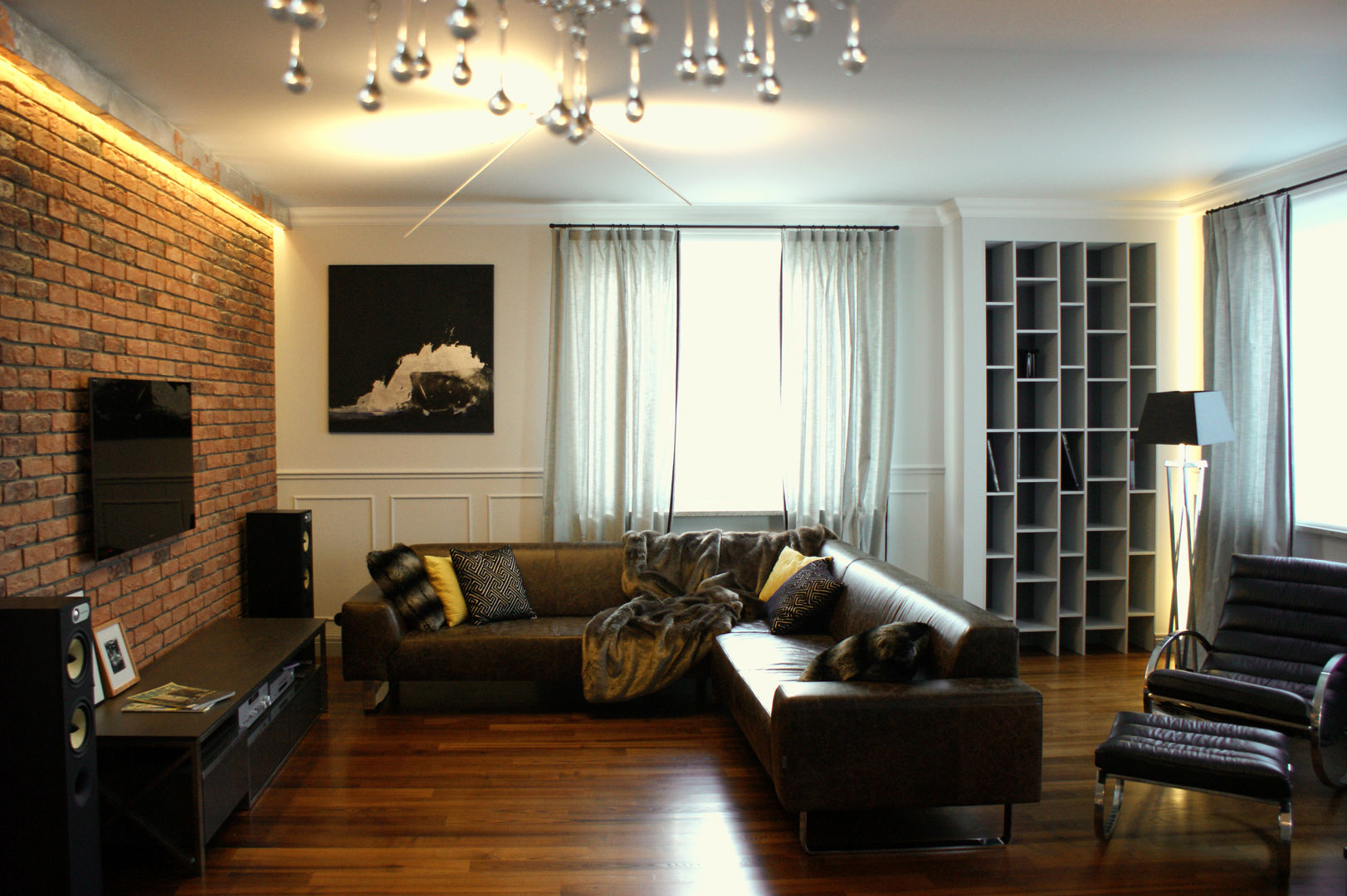 W stylu paryskiej kamienicy, Pracownia Projektowa Pe2 Pracownia Projektowa Pe2 Eclectic style living room