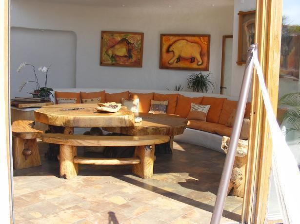 Casa Santa Fe, Cenquizqui Cenquizqui Mediterranean style living room