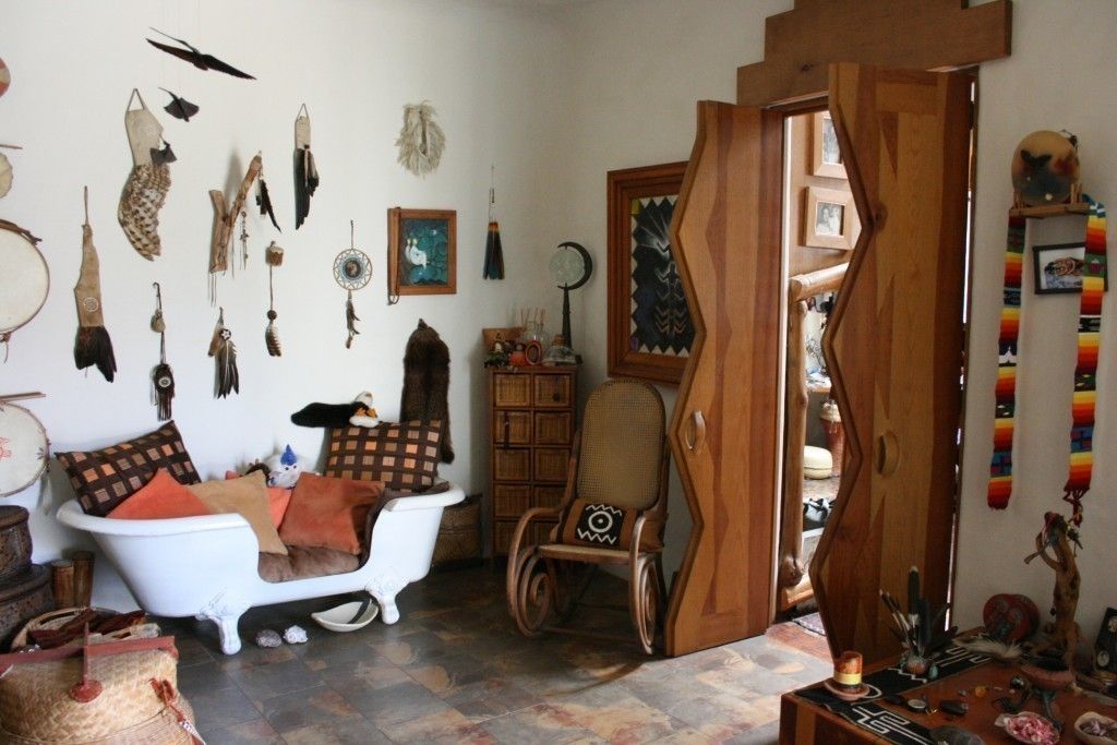 Casa Santa Fe, Cenquizqui Cenquizqui Rustic style bedroom Accessories & decoration