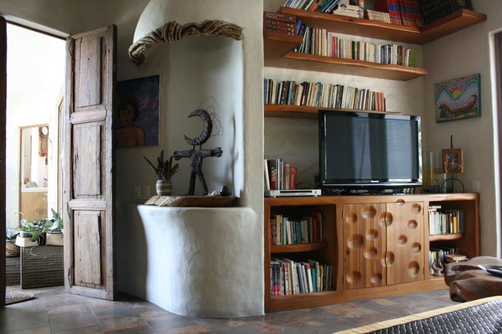 Casa Santa Fe, Cenquizqui Cenquizqui Sala multimediale in stile rustico Accessori & Decorazioni