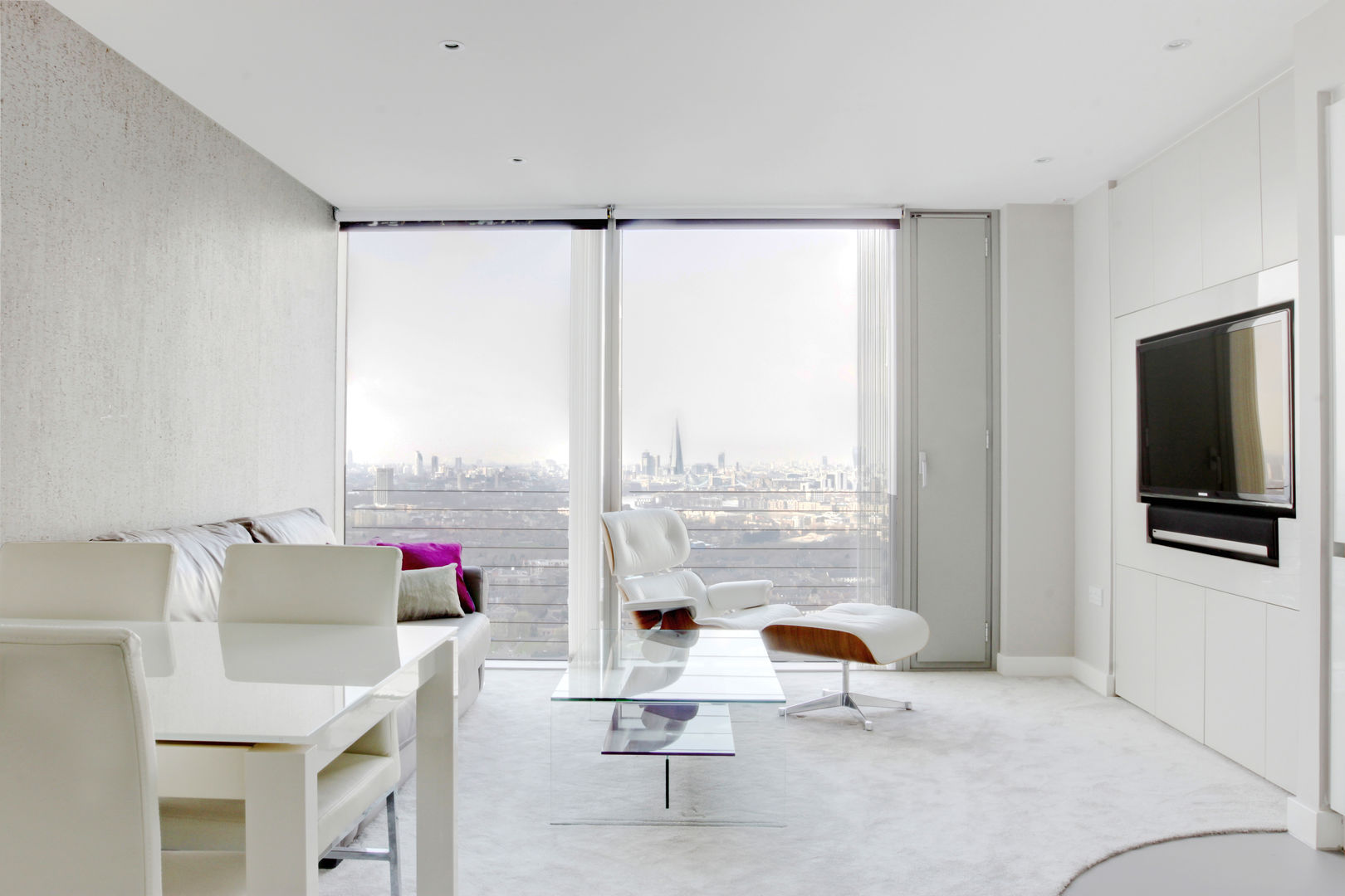 Canary Wharf Living Room Primrose Interiors 现代客厅設計點子、靈感 & 圖片