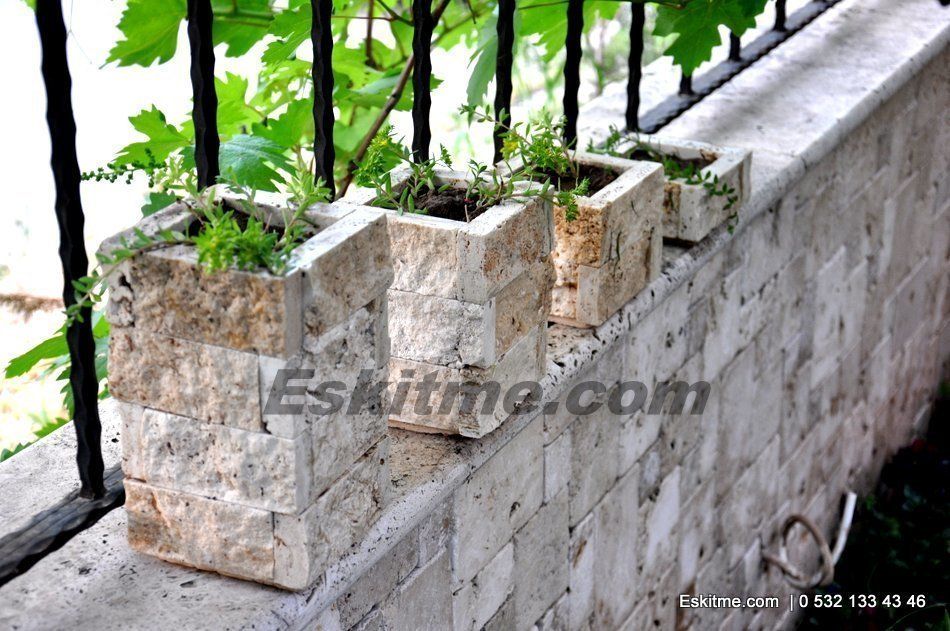 Jardinera grande Jardinera multicolor de piedra para exteriores o  interiores -  México