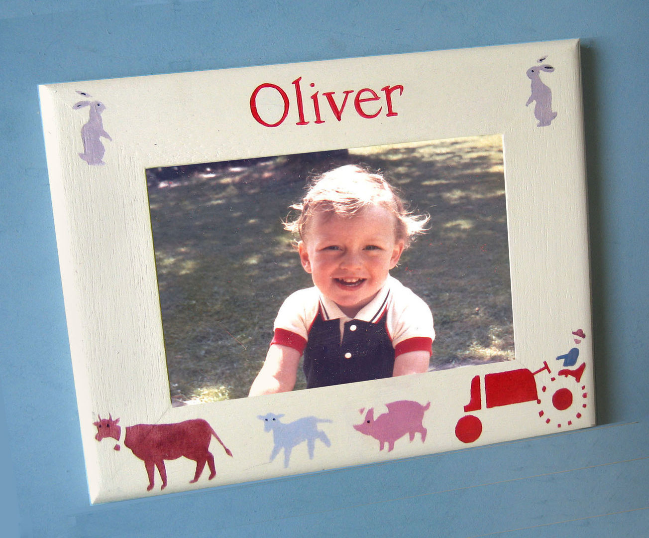 Retro Farm Personalised Photo-frame Anne Taylor Designs Modern Kid's Room Accessories & decoration