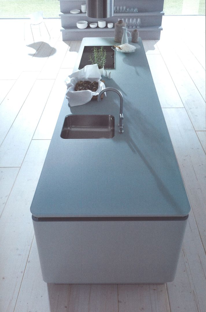 NX502 steengrijs matlak , Eiland de Wild Keukens Eiland de Wild Keukens Cocinas de estilo minimalista