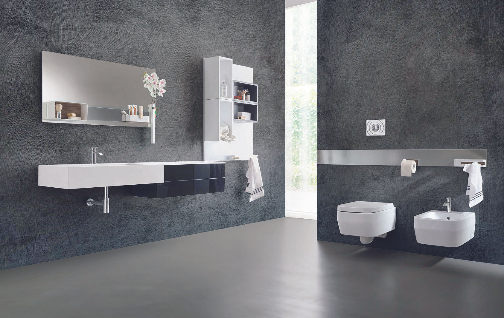 Magnetika bathroom - overview Ronda Design Kamar Mandi Modern