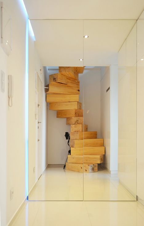 homify Modern Corridor, Hallway and Staircase