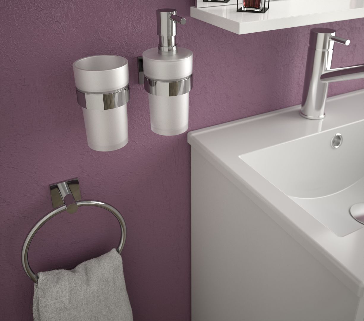 Mobiliario Fondo Baño, Salgar Salgar Modern style bathrooms Shelves