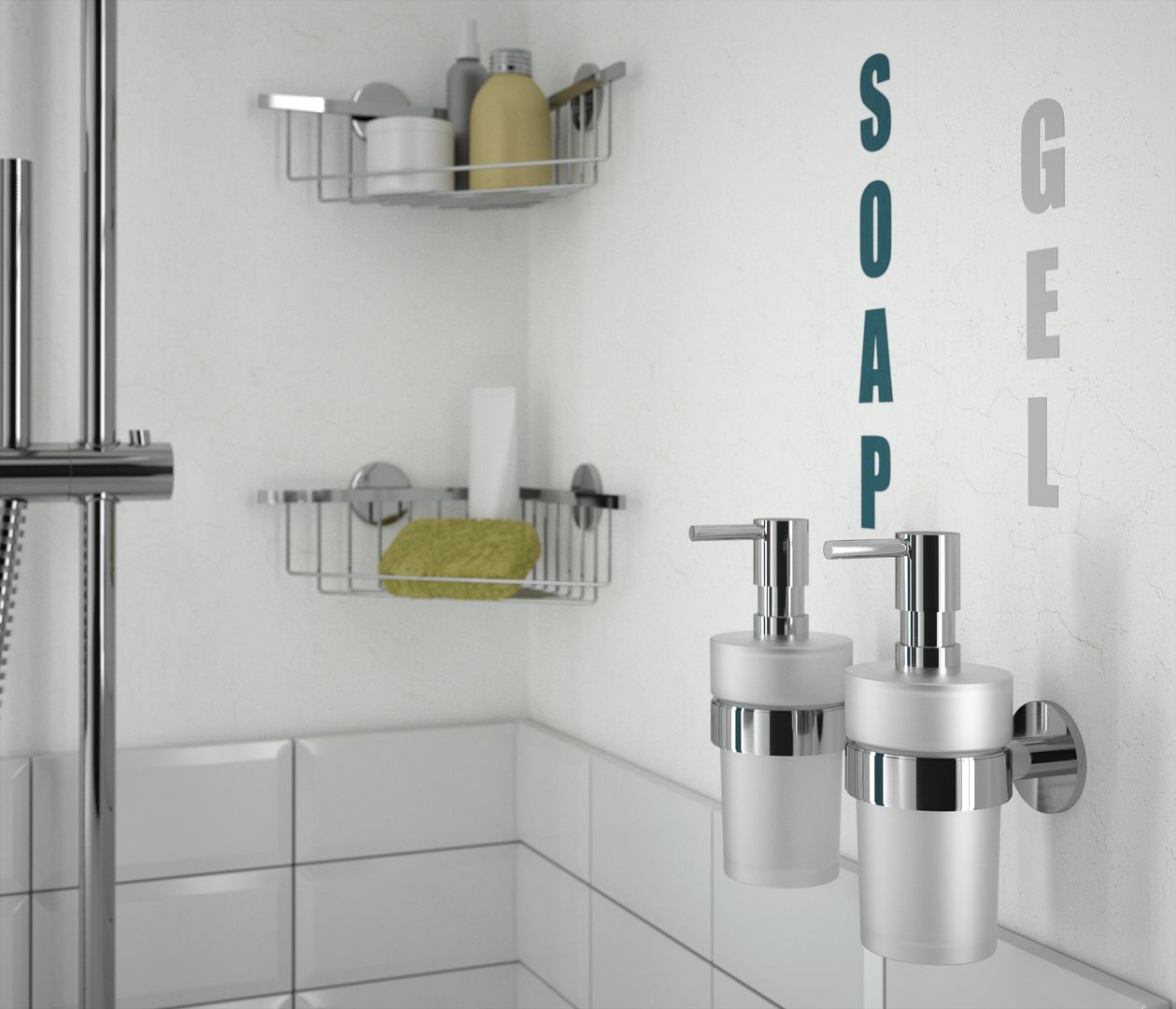 Mobiliario Fondo Baño, Salgar Salgar ห้องน้ำ ชั้นวางของ