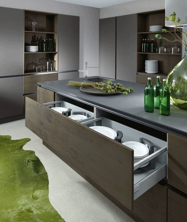 KÜCHENIMPRESSIONEN, DESIGNWERK Christl DESIGNWERK Christl Cocinas de estilo moderno Estanterías y gavetas