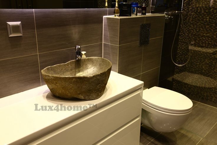 Stone Sink homify Banheiros modernos