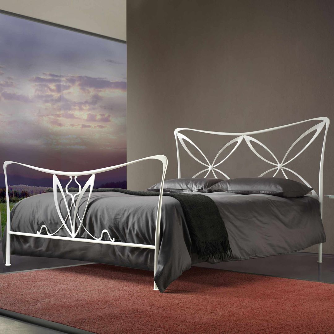 'Alice' wrought iron bed with headboard by Cosatto homify Modern style bedroom Beds & headboards