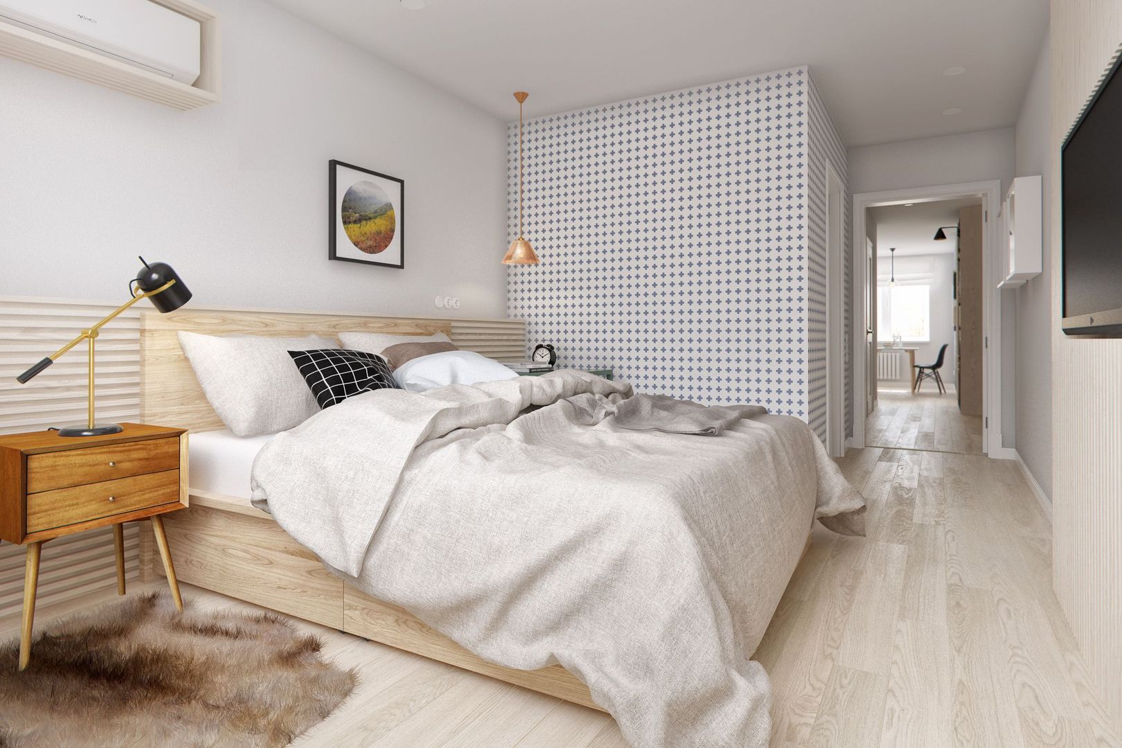 ИНТЕРЬЕР VA, INT2architecture INT2architecture Camera da letto in stile scandinavo