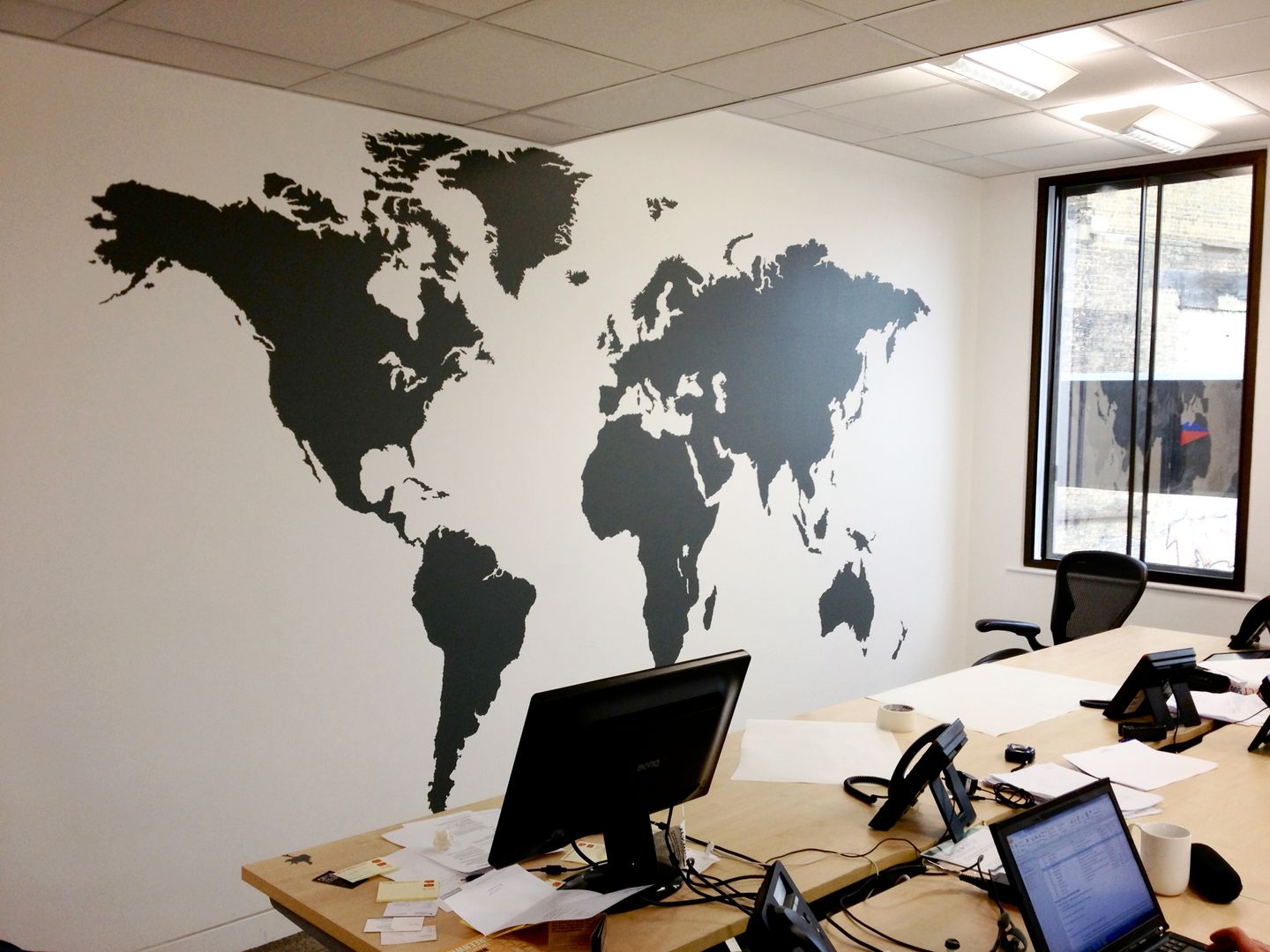 Extra large world map vinyl wall sticker Vinyl Impression モダンな 壁&床 壁の装飾