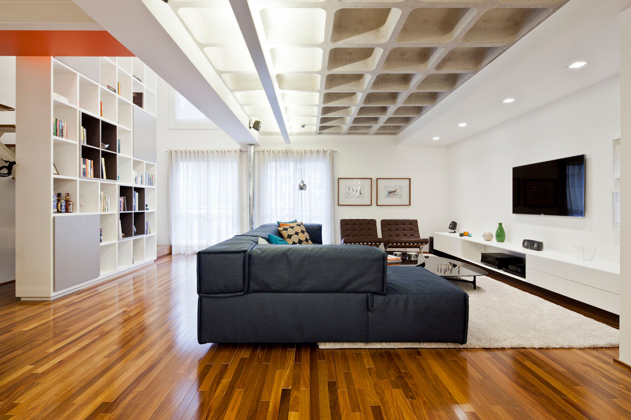 Projeto Araguari, Stuchi&Leite Projetos Stuchi&Leite Projetos Modern living room