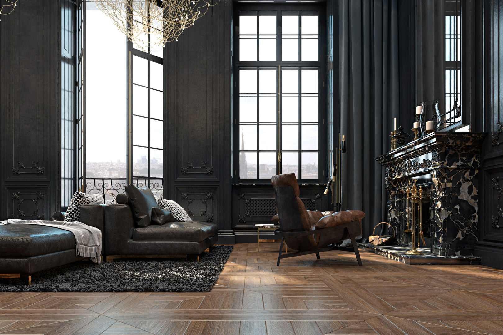 Paris apartment, Diff.Studio Diff.Studio Eclectic style living room