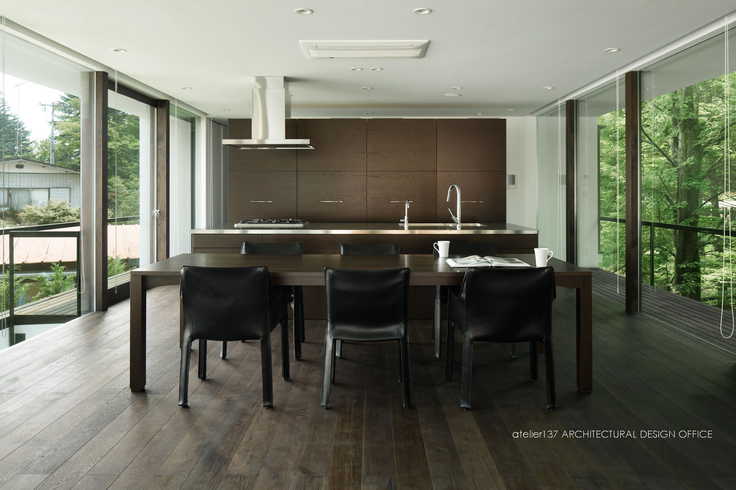 035カルイザワハウス, atelier137 ARCHITECTURAL DESIGN OFFICE atelier137 ARCHITECTURAL DESIGN OFFICE Modern kitchen Wood Wood effect