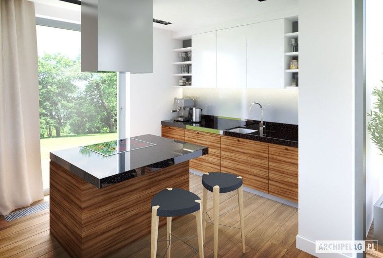 Projekt domu Olaf G2 ENERGO PLUS , Pracownia Projektowa ARCHIPELAG Pracownia Projektowa ARCHIPELAG Modern kitchen