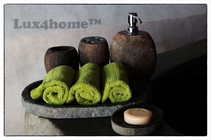 River Stone Soap Trays Manufacturer - (container for soap, soap dish, tray towel, cup) homify Bathroom Textiles & accessories