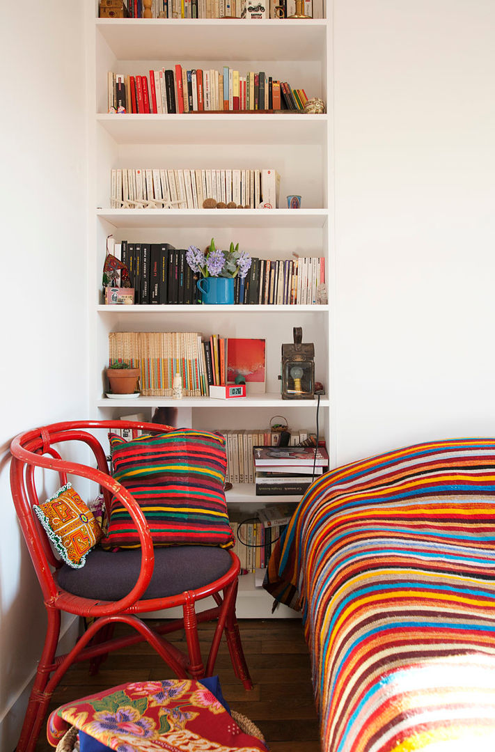 2 Appartements Réunis -Paris-10e, ATELIER FB ATELIER FB Modern style bedroom