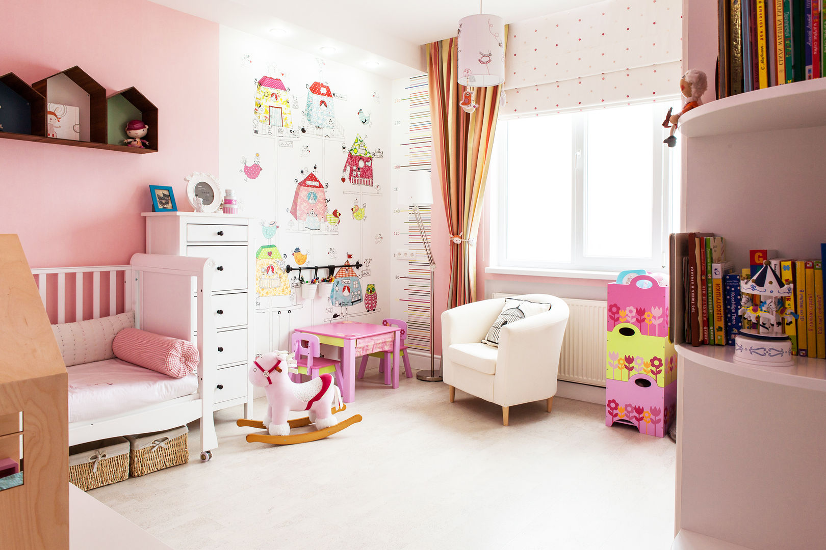 Детская для девочки Nika Loiko Design Детская комнатa в скандинавском стиле