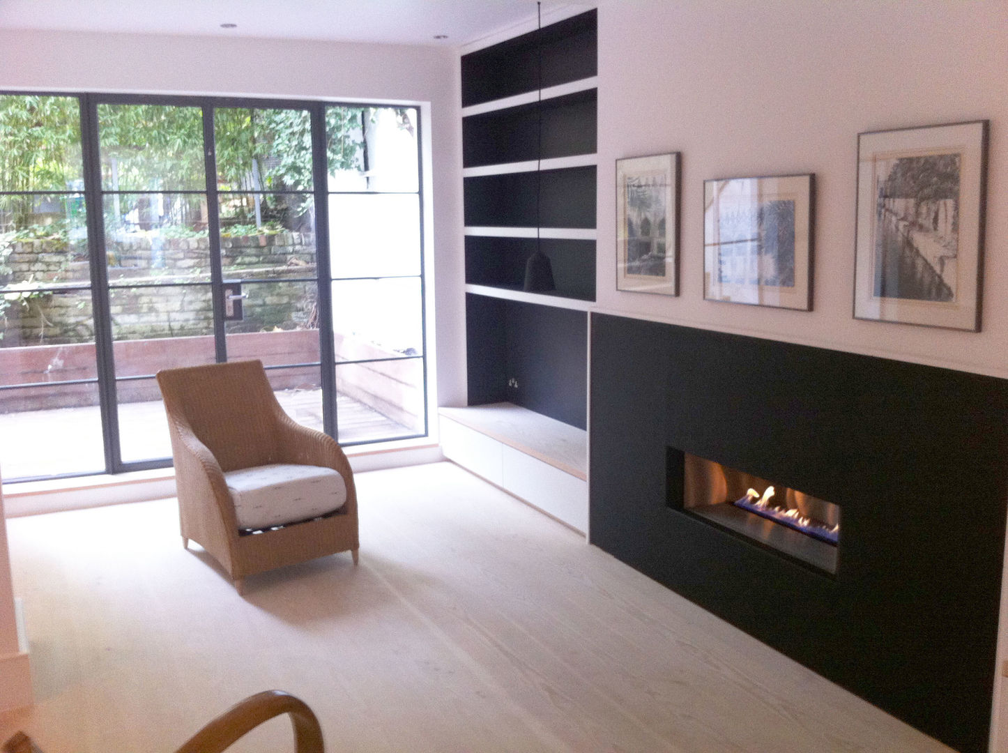 Basement Living Room Gullaksen Architects Salas / recibidores