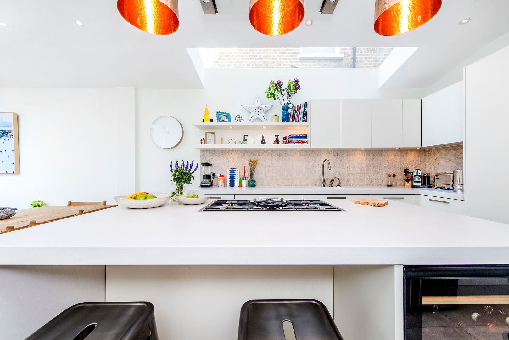 Kitchen and Lighting homify مطبخ