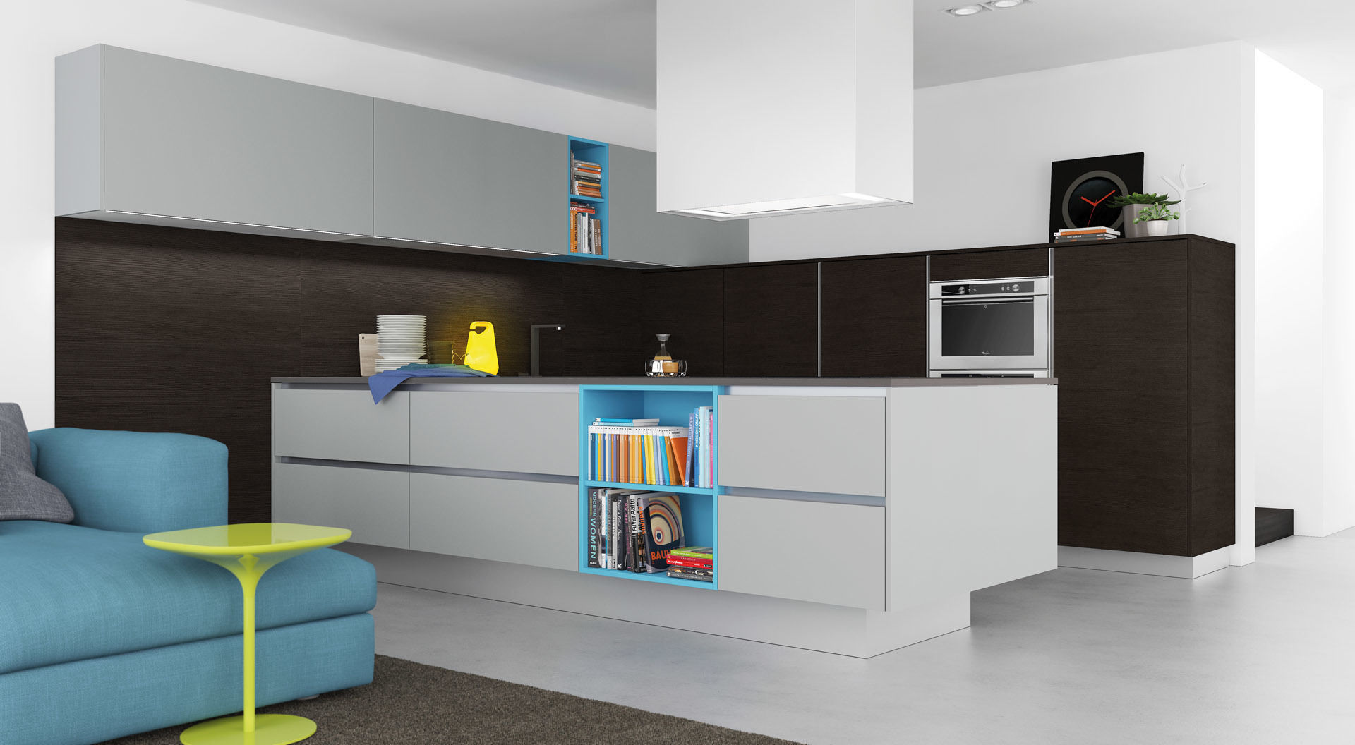 Happiest when the skies are blue, Alaris London Ltd Alaris London Ltd Dapur Modern Cabinets & shelves