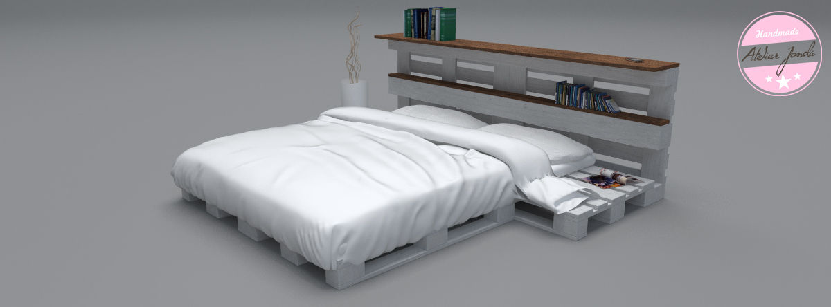 homify Phòng ngủ phong cách công nghiệp Beds & headboards