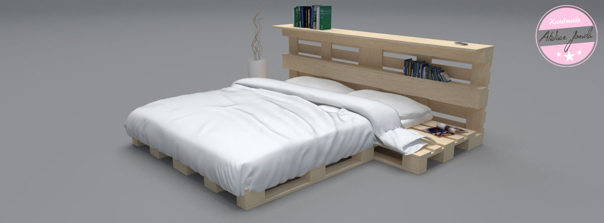 homify Phòng ngủ phong cách công nghiệp Beds & headboards