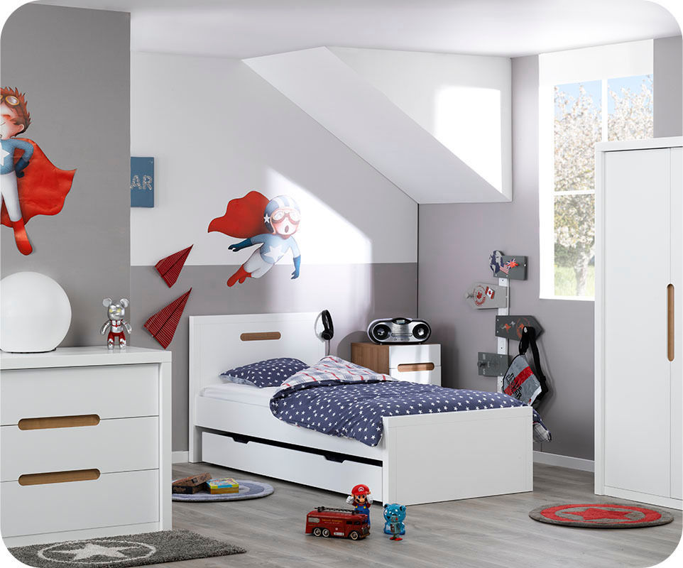 Chambre enfant Bow Blanche , Ma Chambre d'enfant.com Ma Chambre d'enfant.com Cuartos infantiles de estilo escandinavo Accesorios y decoración