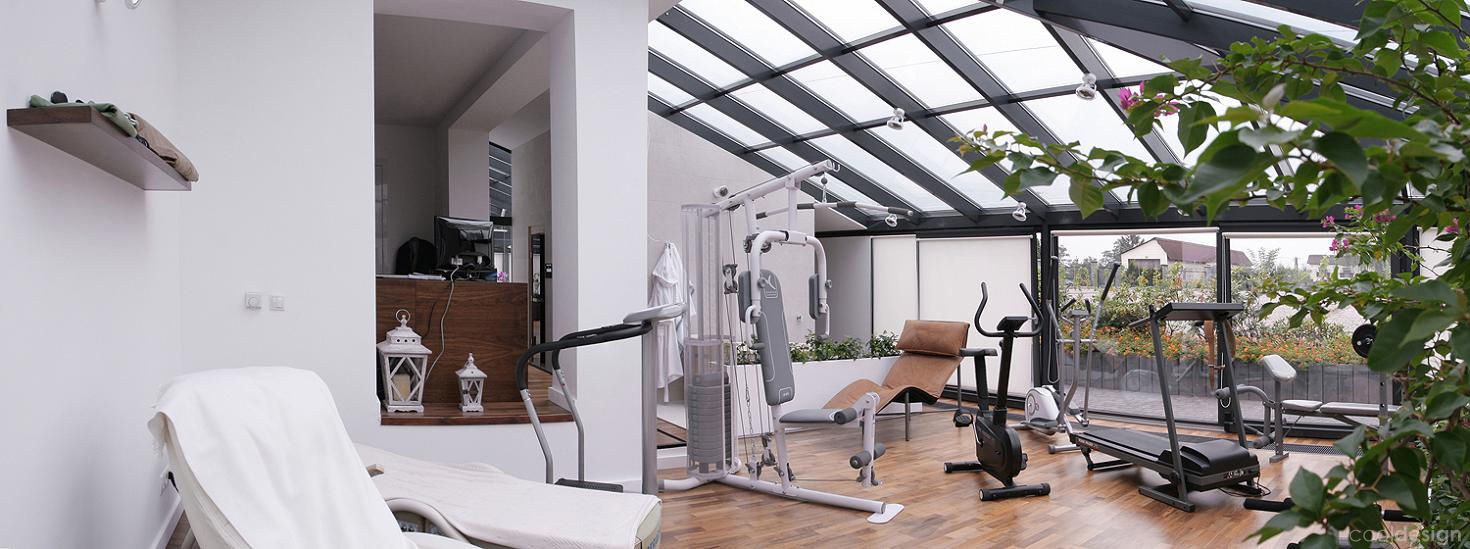 PROJEKT OGRODU ZIMOWEGO, COOLDESIGN COOLDESIGN Modern gym