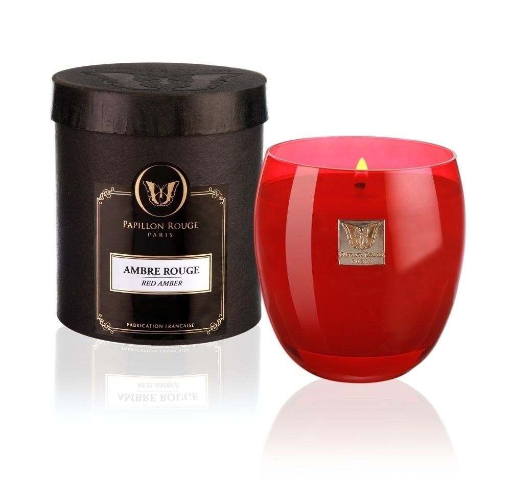 Bougie Papillon Rouge Collection Opaline : + de 40 parfums sans CMR Papillon Rouge Salon classique Accessoires & décorations