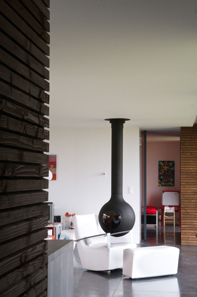 Maison bois et paille, Gallet - Architectes Gallet - Architectes Modern dining room