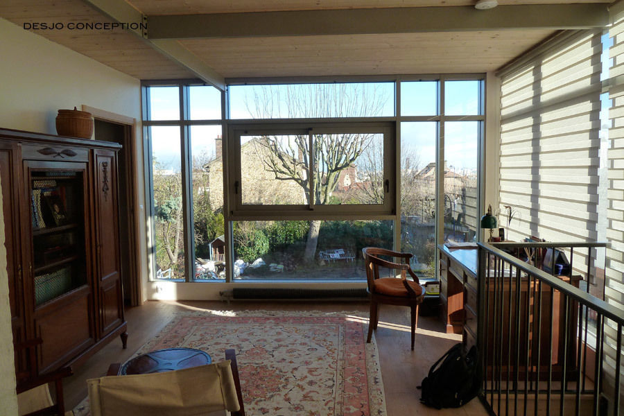 Clamart - maison , Desjoconception Desjoconception Modern corridor, hallway & stairs