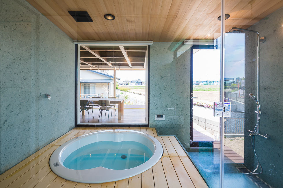 ふたつの芽, murase mitsuru atelier murase mitsuru atelier Industrial style bathrooms