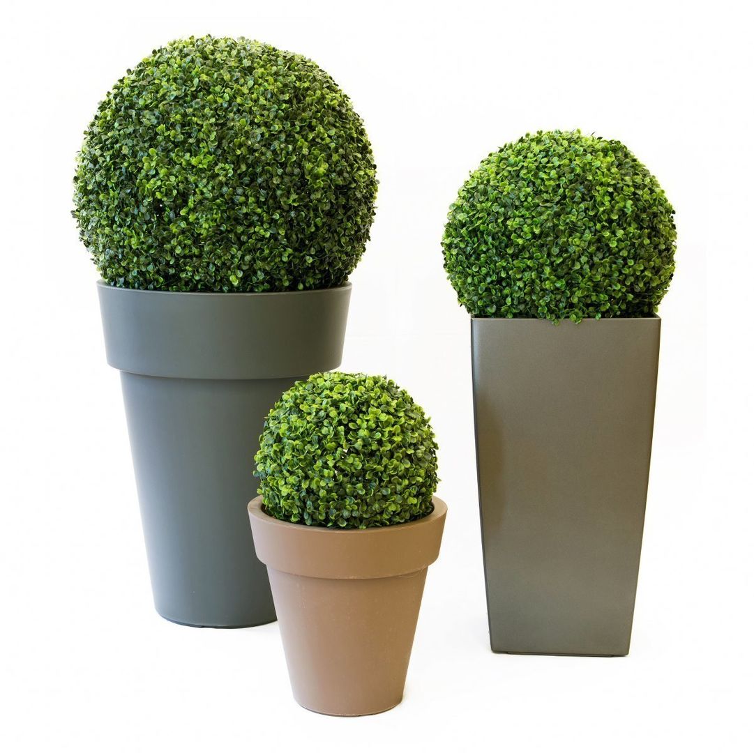 Artificial Boxwood Ball Topiary Evergreen Trees & Shrubs Taman Modern Plants & flowers