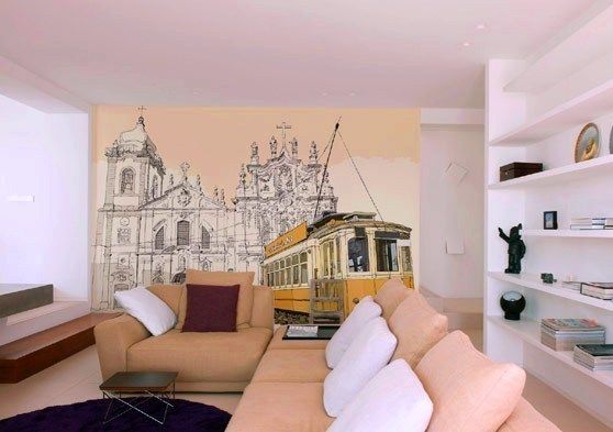 City Wallpaper Murals Banner Buzz Jardín interior Paisajismo de interiores