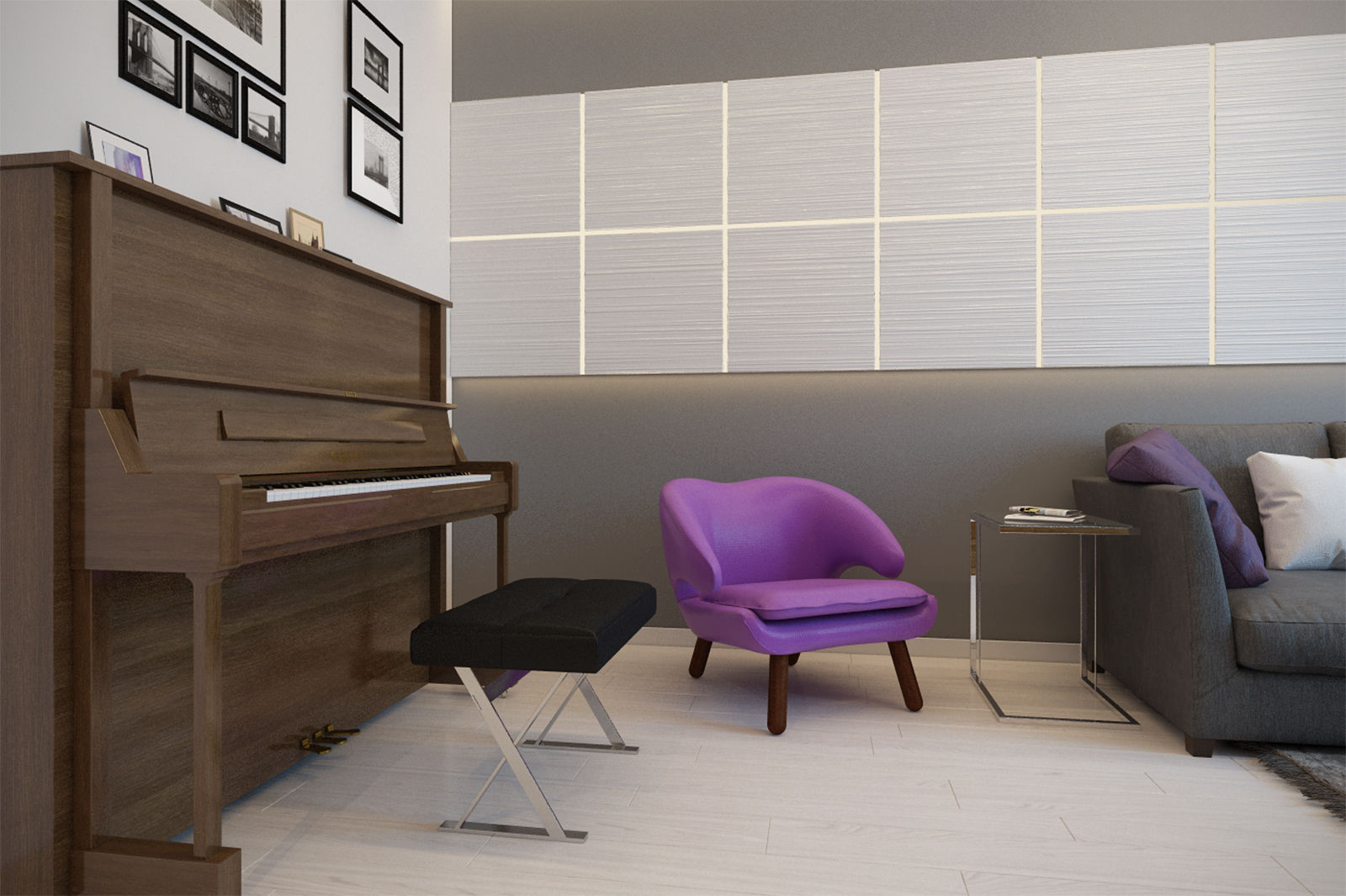 2-х комнатная квартира в Москве, Rustem Urazmetov Rustem Urazmetov Minimalist living room