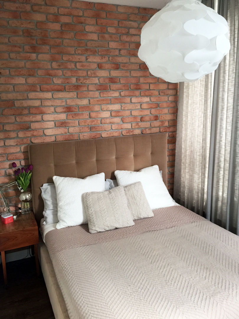 Brick wall and natural fabrics homify Cuartos industriales