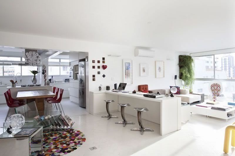 apto oscar freire, kikacamasmie + arq kikacamasmie + arq Minimalistische Wohnzimmer