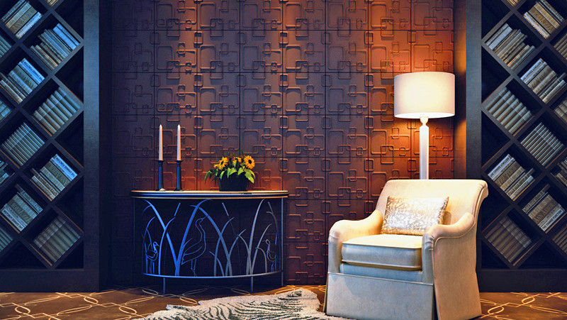 Paredes 3D, A EXCLUSIVA - Sustainable Buildings Materials A EXCLUSIVA - Sustainable Buildings Materials Tường & sàn phong cách hiện đại Chất xơ tự nhiên Beige Wall tattoos