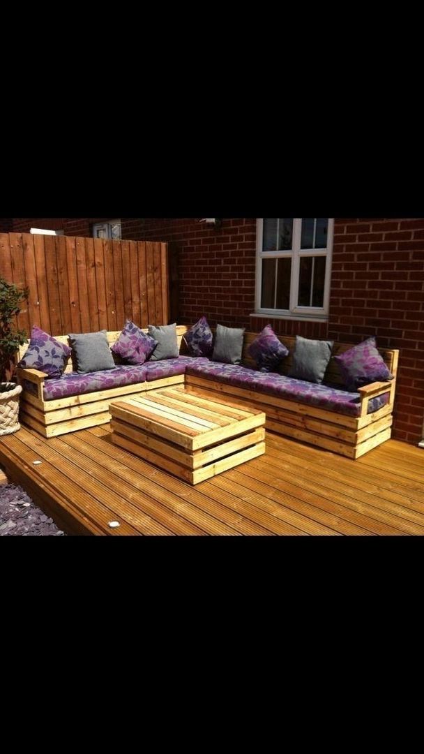 Garden corner unit Pallet furniture uk Сад Меблі