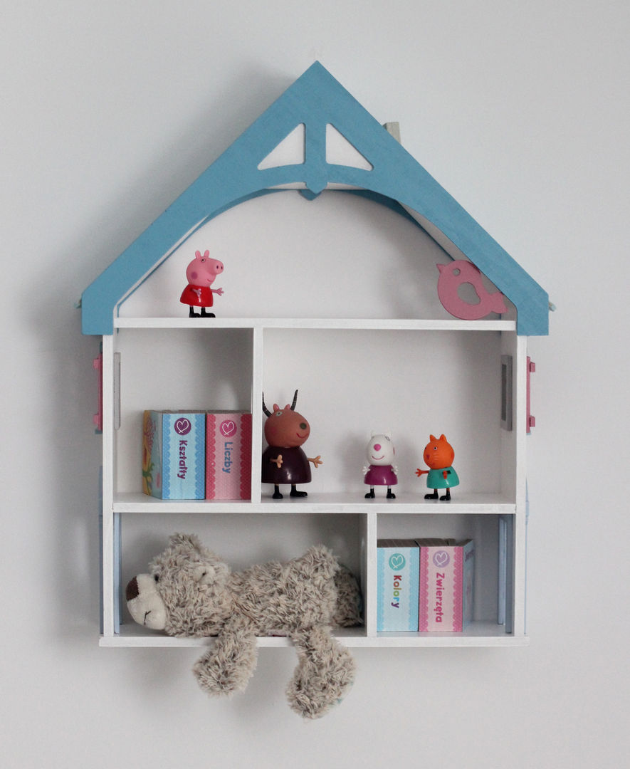 DOLLHOUSE „BLUE” Shelf., EBISSU EBISSU Rustic style nursery/kids room Storage