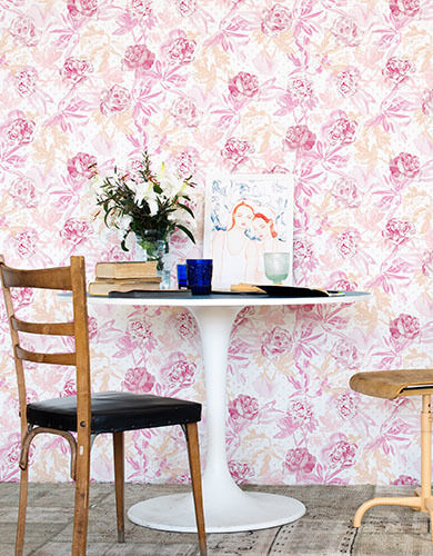 A superb collection of watercolour wallpaper designs by Lara Costafreda Paper Moon Country style walls & floors Wallpaper