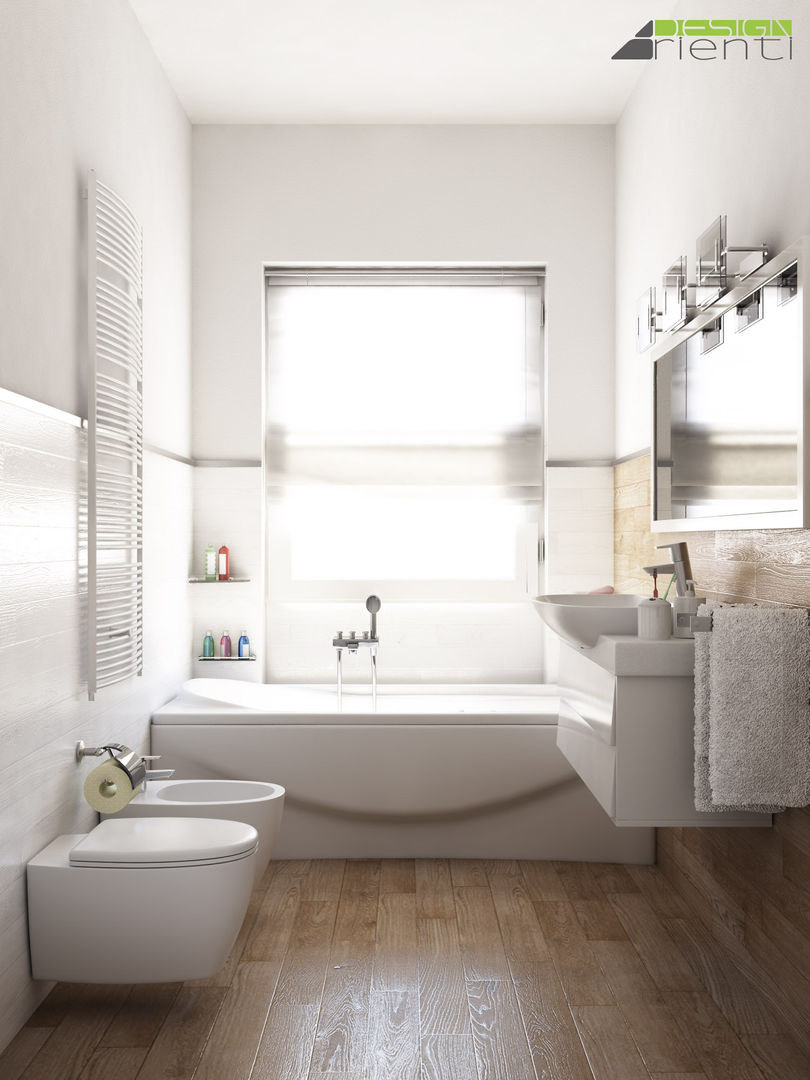 Finto parquet in bagno?, Arienti Design Arienti Design Modern Bathroom Tiles