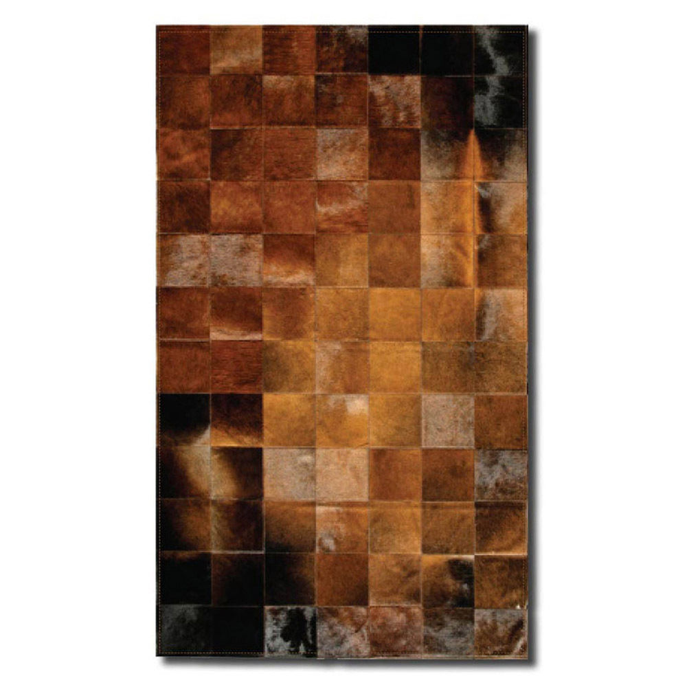 WEINBAUMS Patchworkteppich aus Kuhfell braun (in fünf Größen von S bis XXL) homify Boden Leder Grau patchwork,made in leipzig,weinbaums,rugs,Teppiche und Läufer
