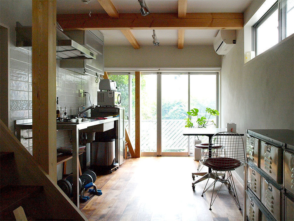 【LWH002】 自分らしく暮しを楽しむ小さな家, 志田建築設計事務所 志田建築設計事務所 Industrialna jadalnia